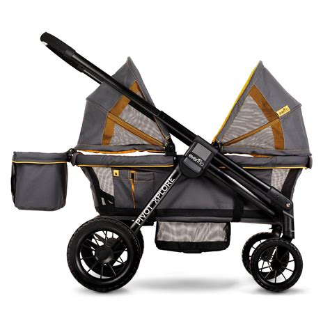 Evenflo Pivot Xplore All-Terrain Stroller Wagon, Black - Walmart.com in 2021 | Double strollers ...