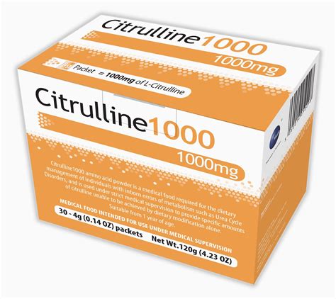 Citrulline 1000 Amino Acid Oral Supplement, 4 Grams | Carewell