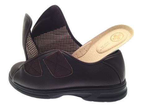 Mens Diabetic Comfort Shoes Extra Wide Fit Adjustable Velcro Shoes Size ...