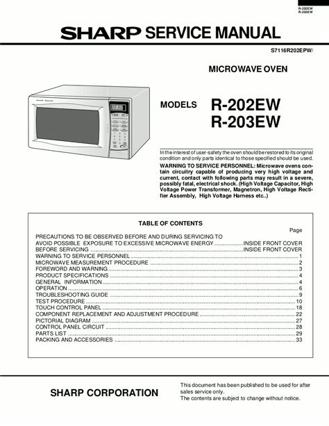 Sharp Microwave Drawer Manual