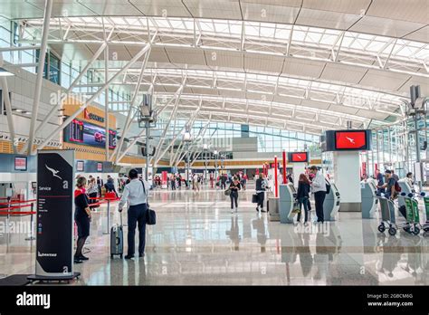 Sydney Australia,Kingsford-Smith Airport SYD,terminal interior inside ...