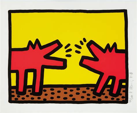 Keith Haring - Barking Dogs from Pop Shop Quad IV,...