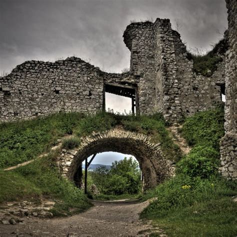 Ruins of Cachtice Castle, Slovakia. Home of Elizabeth Bathory, aka The Blood Countess Condessa ...