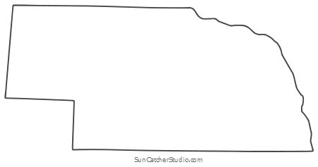 Nebraska State Map Outline, Nebraska - Map Outline, Printable State ...