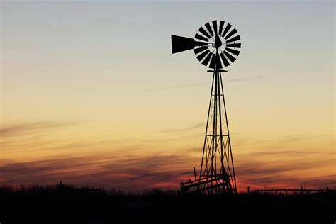 Beautiful Sunset And Windmill Photograph by Gacooksey - Fine Art America