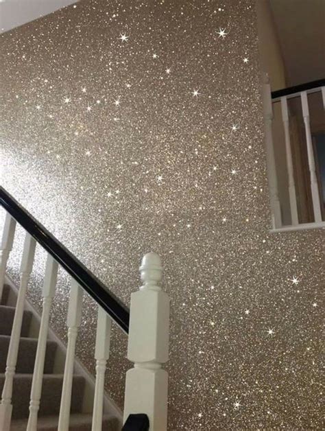 Inspiring Glitter Wall Paint To Make Over Your Room 33 | Glitter accent wall, Glitter paint for ...