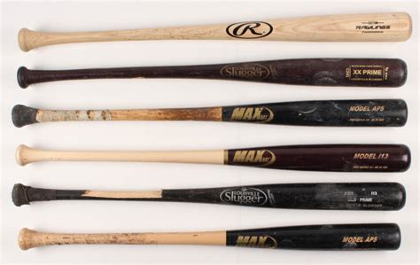 Lot of (6) Assorted Game-Used Baseball Bats | Pristine Auction