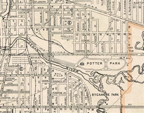 Lansing and East Lansing old map Large city plan restored | Etsy