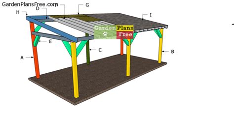 12 × 24 Lean to Carport - Plans de bricolage gratuit |Plans de jardin ...