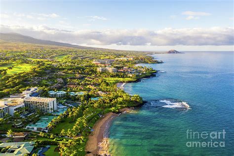 Maui Hawaii Aerial Photo of Wailea-Makena Coastline Beaches Photograph ...