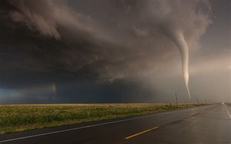 nature, Landscape, Tornado, New Mexico, Rainbows, Field, Road, Sunbeams Wallpapers HD / Desktop ...