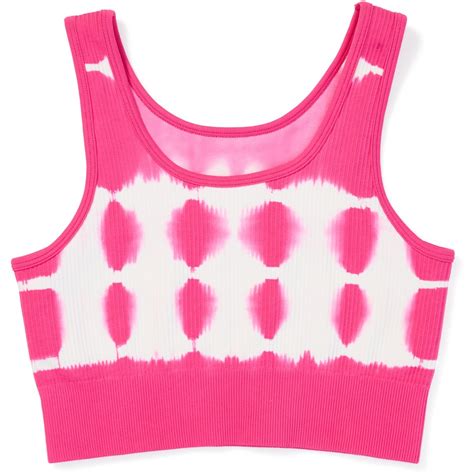 LA Gear Girls Tie Dye Crop Top - Pink | BIG W