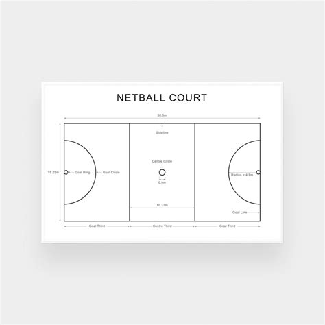 Netball Court Lines Print - Various Sizes – Norsu Interiors