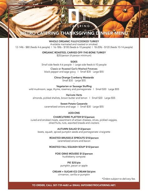 Enjoy A Traditional Thanksgiving Dinner From Bistro Catering ...