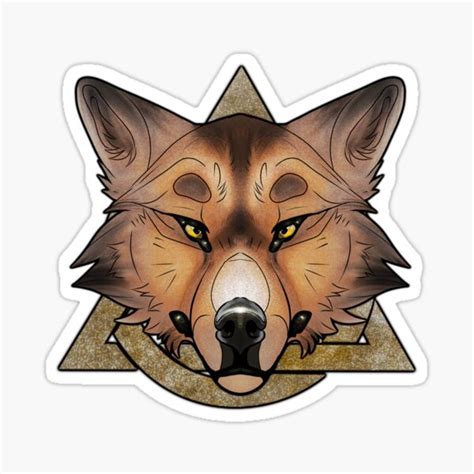 "Brown Wolf Therian Pride" Sticker for Sale by Elle Abell | Redbubble