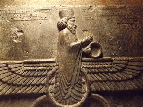 Ahuru Mazda -Persian Achaemenid wall art relief. Zoroastrian god of truth/justice