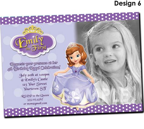 Princess Sofia Birthday Invitations Ideas – Bagvania FREE Printable Invitation Template