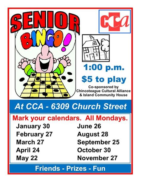 Senior Bingo - Chincoteague Cultural Alliance