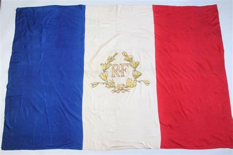 At Auction: Large Silk French Third Republic Flag of France, Republique ...