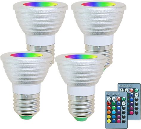 Amazon.com: GOSEWELL LED Color Changing Light Bulb with Remote, E27 RGB ...