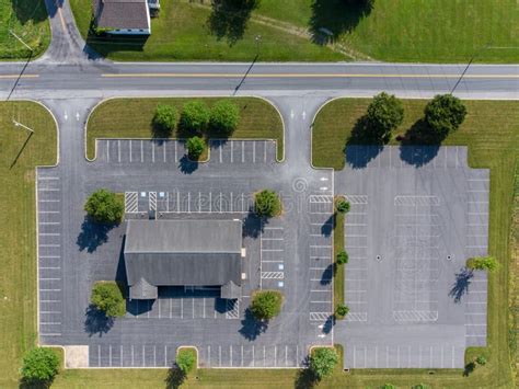 Parking Lot Aerial View stock photo. Image of point - 223120266