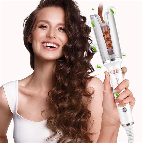 CkeyiN 25mm Automatic Hair Curler Unbound Auto Curling Roller 30s Fast Heat Ceramic Electric ...