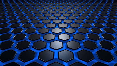 Hexagon texture black with blue background. Uhd 4k background, backdrop ...