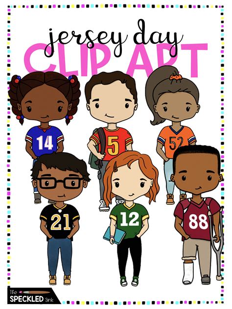 Jersey Day Clipart. Elementary + Middle school students sport team clip ...