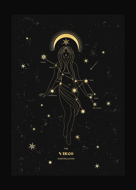 Virgo Figure Constellation Art Print - Cocorrina