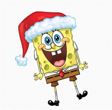 HD Spongebob Christmas Santa Hat Character Transparent PNG | Citypng