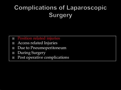 Complications of laparoscopy