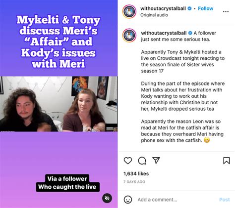 Mykelti Brown Claims Meri's Daughter Heard 'Sister Wives' Star Having 'Intimate Affair' with Catfish