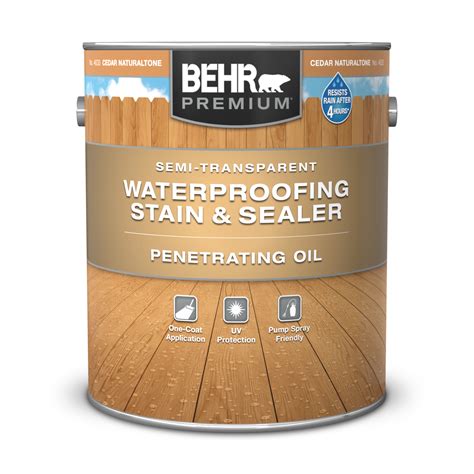 Premium Semi-Transparent Waterproofing Wood Finish Oil | Behr