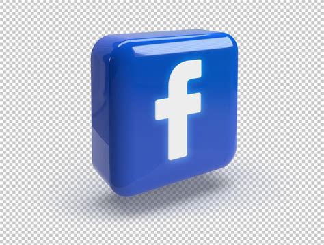 Free PSD | 3D rounded square with glossy Facebook logo