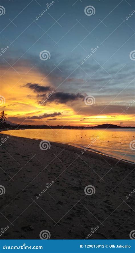 Sunset in Koh Samui stock photo. Image of yearnquiet - 129015812