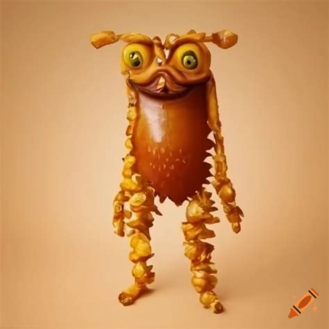 Funny winged creature made of honey