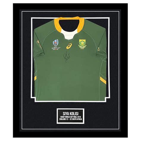 Signed Siya Kolisi Framed Shirt - RWC Final 2019 England v South Africa