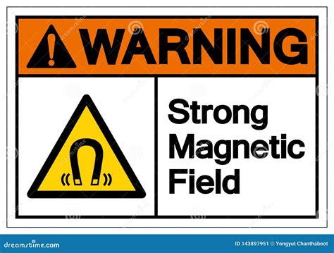 Warning Magnetic Field Symbol Sign, Vector Illustration, Isolate On White Background Label ...