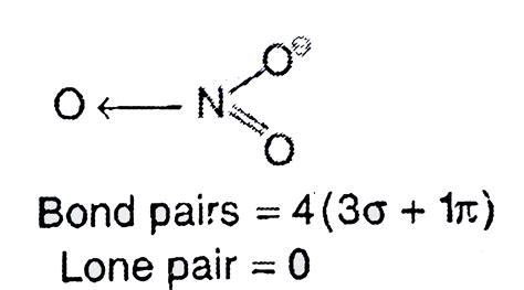 In NO(3)^(-)ion, the number of bond pairs and lone pairs of electrons