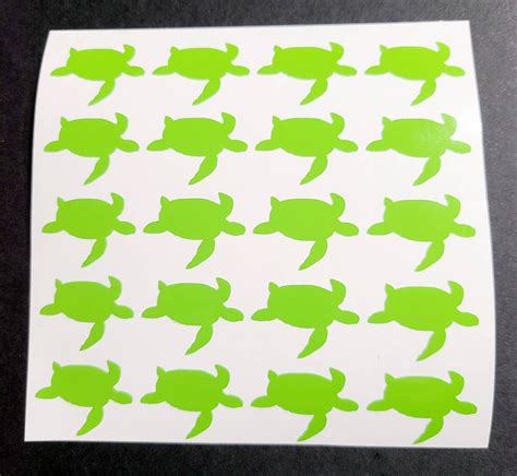 24 Sea Turtle Vinyl Stickers Sea Turtle Vinyl Decals Sea - Etsy