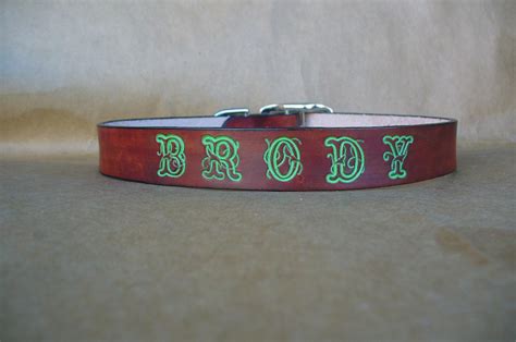 Personalized Leather Collars for Large Dogs Dog Collars With - Etsy