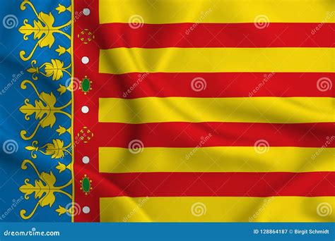 Valencia flag illustration stock illustration. Illustration of flag - 128864187