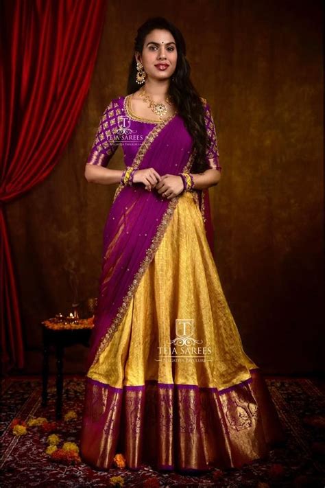 Sampradaya - 064.Keeping traditions alive. Beautiful mustard yellow and purple color combination ...