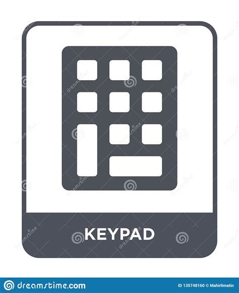 Keypad Icon in Trendy Design Style. Keypad Icon Isolated on White Background Stock Vector ...