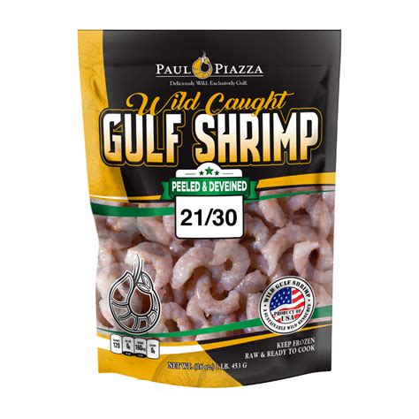 Premium Wild-Caught Gulf Shrimp Peeled & Deveined 21/30 – Paul Piazza ...