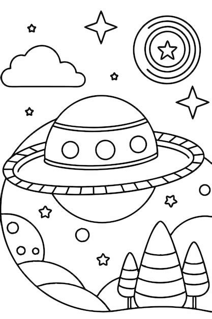 Premium Vector | Printable Outer Space Coloring Sheets for Kids