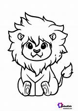 Cute Lion Coloring Pages For Kids sketch template