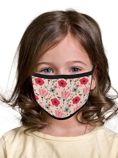 Awkward Styles - Floral Face Mask Kids Reusable Face Masks Washable 3 Layered Children Face Mask ...