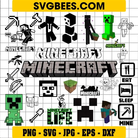 Minecraft Logo SVG, Minecraft PNG, Creeper Face SVG,, 53% OFF