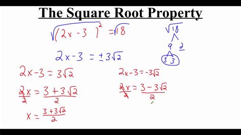 9.1.1 Solving Quadratic Equations Using the Square Root Property - YouTube